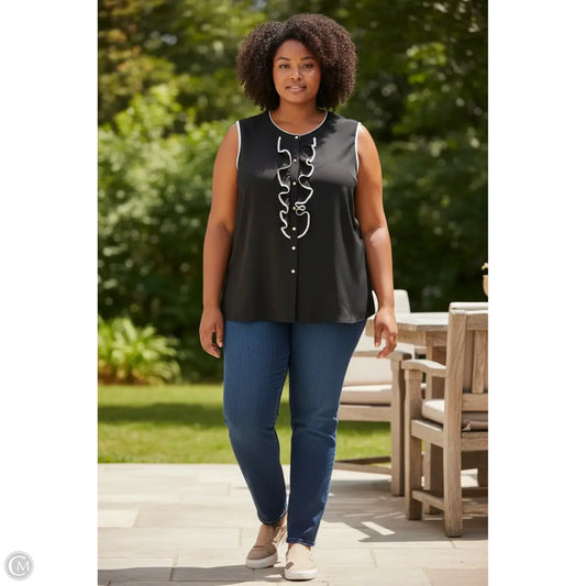 Tank Top By Cable And Gauge In Black, Size: 2x