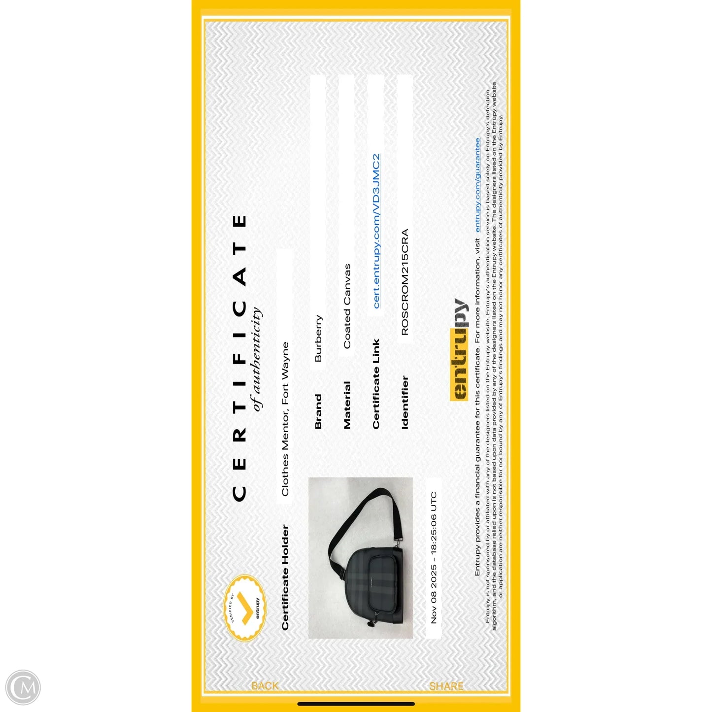 Backpack Luxury Designer By Burberry, Size: Large