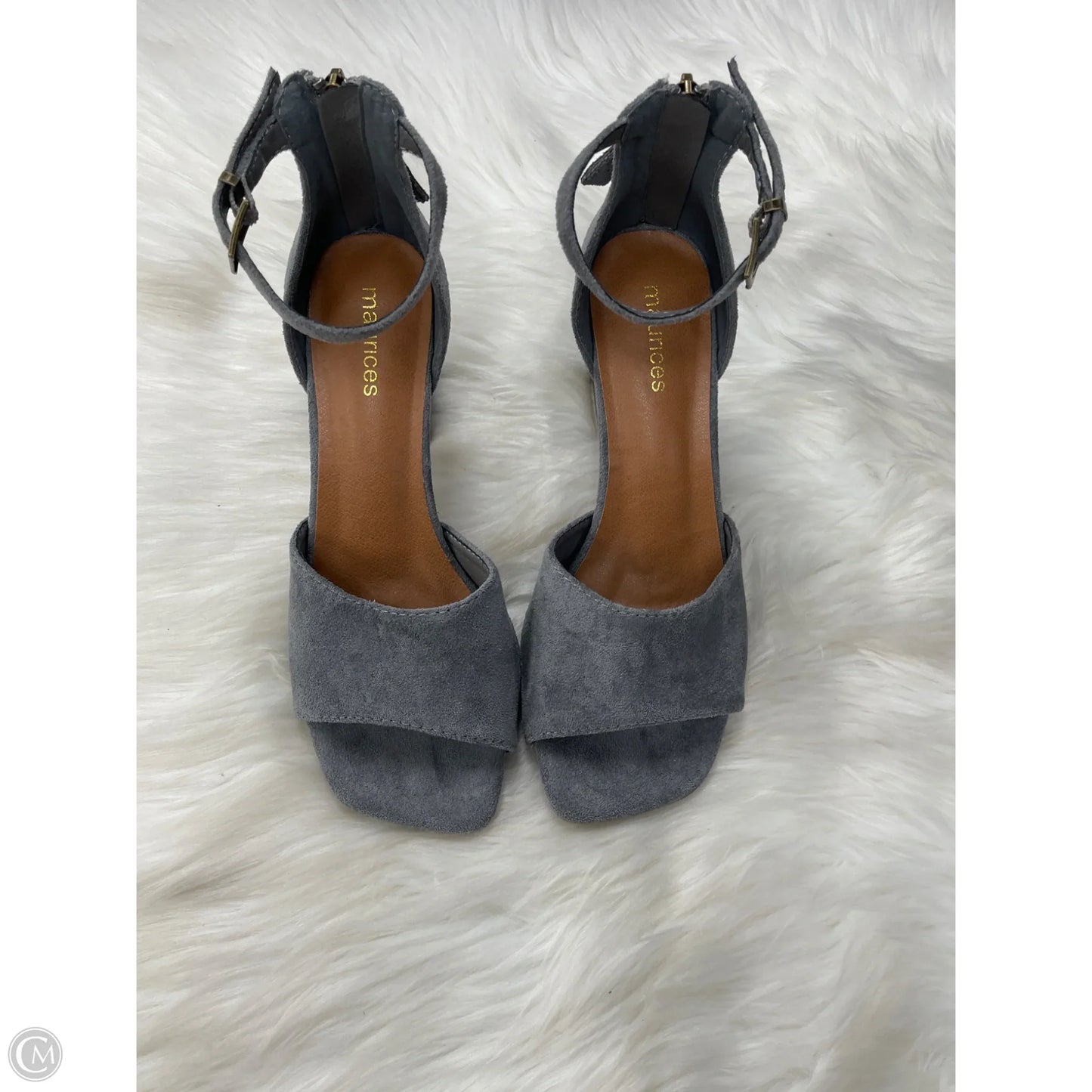 Sandals Heels Block By Maurices In Grey, Size: 6
