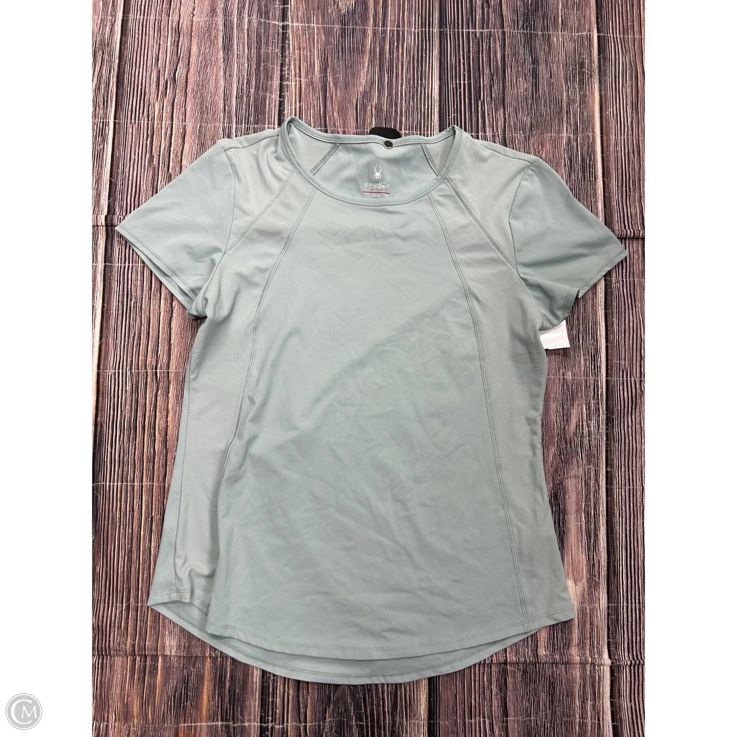 Athletic Top Short Sleeve By Spyder In Blue, Size: M