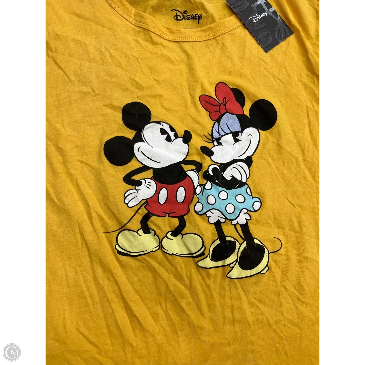 Top Short Sleeve By Disney In Yellow, Size: 2x