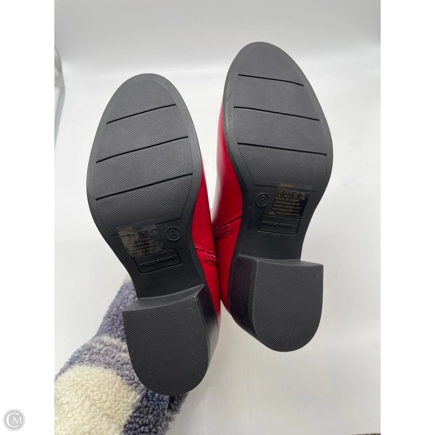 Boots Ankle Heels By Clothes Mentor In Red, Size: 8