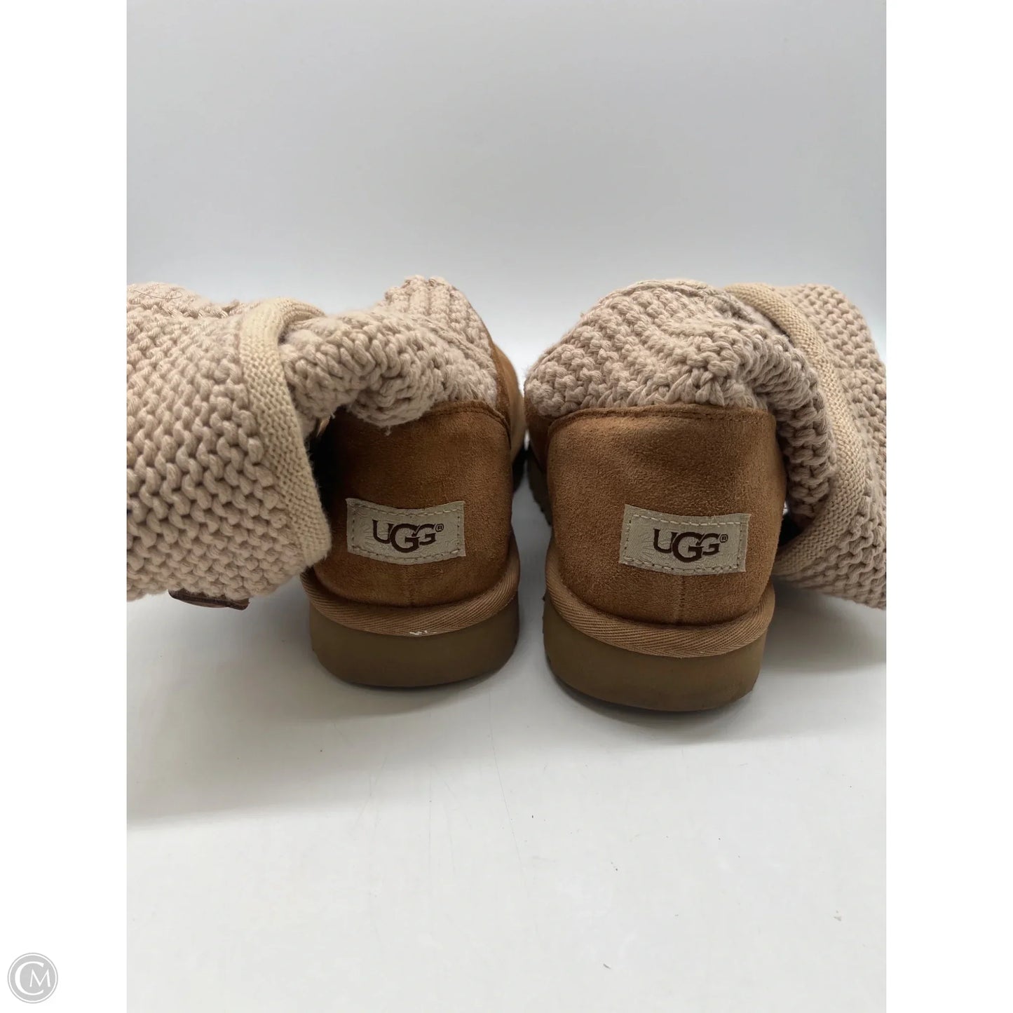 Boots Designer By Ugg In Brown, Size: 9