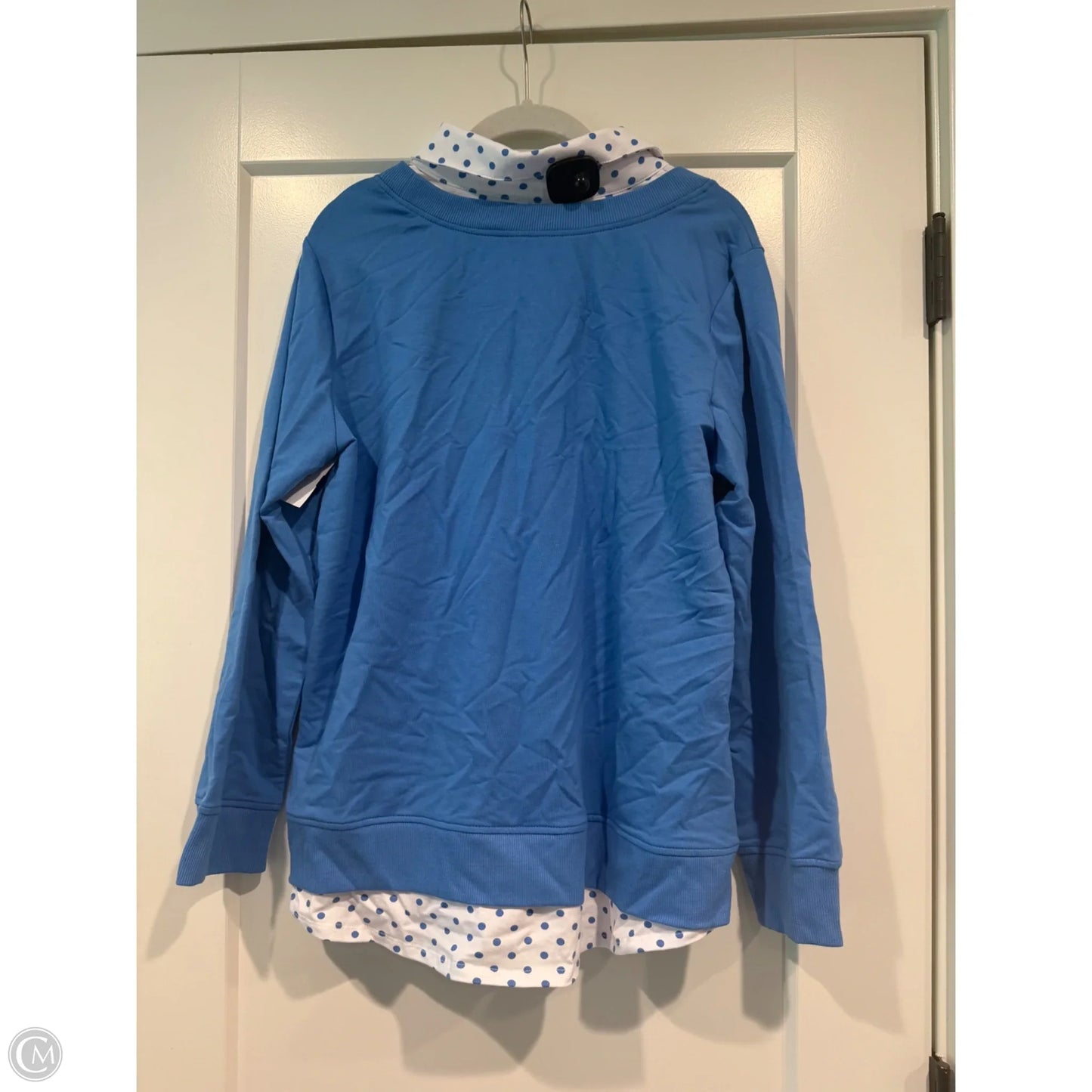 Top Long Sleeve By D&co. In Blue, Size: Mp