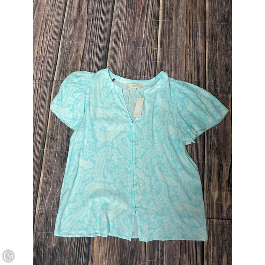 Top Short Sleeve By Loft In Blue, Size: M