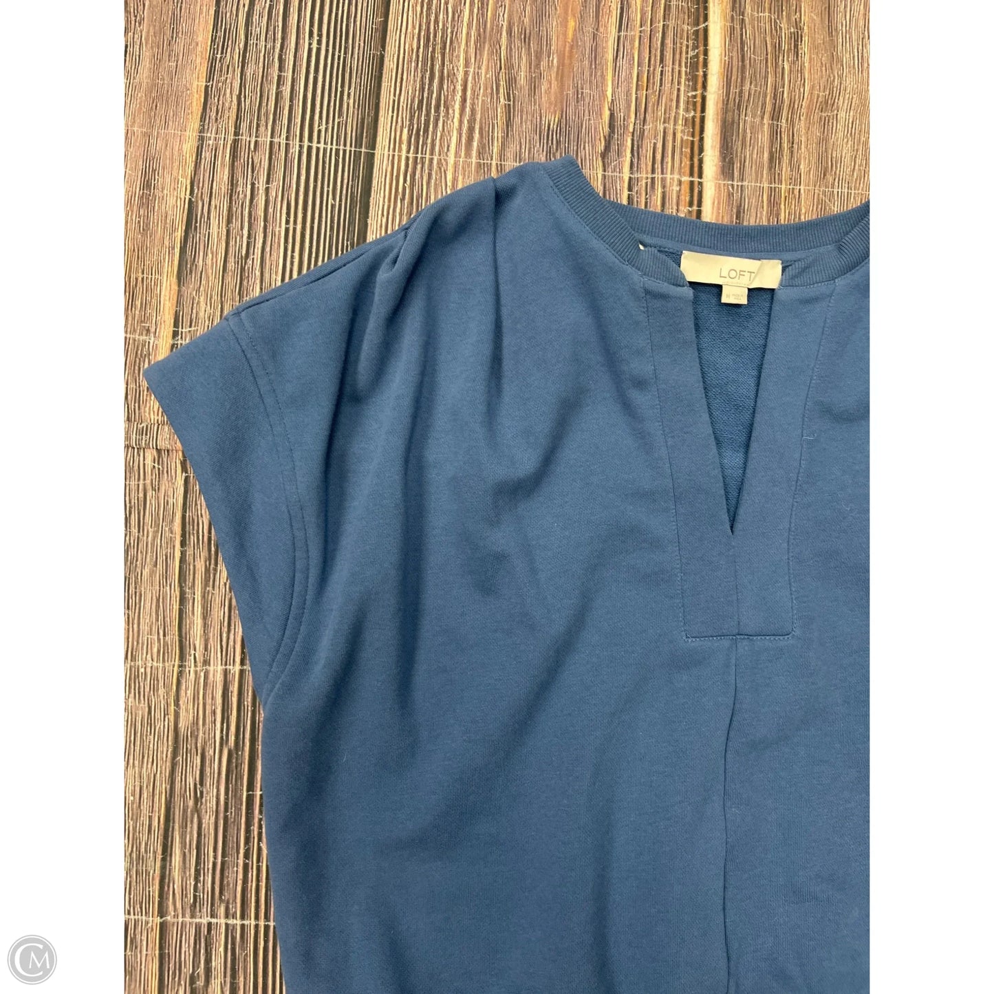 Top Short Sleeve By Loft In Blue, Size: M