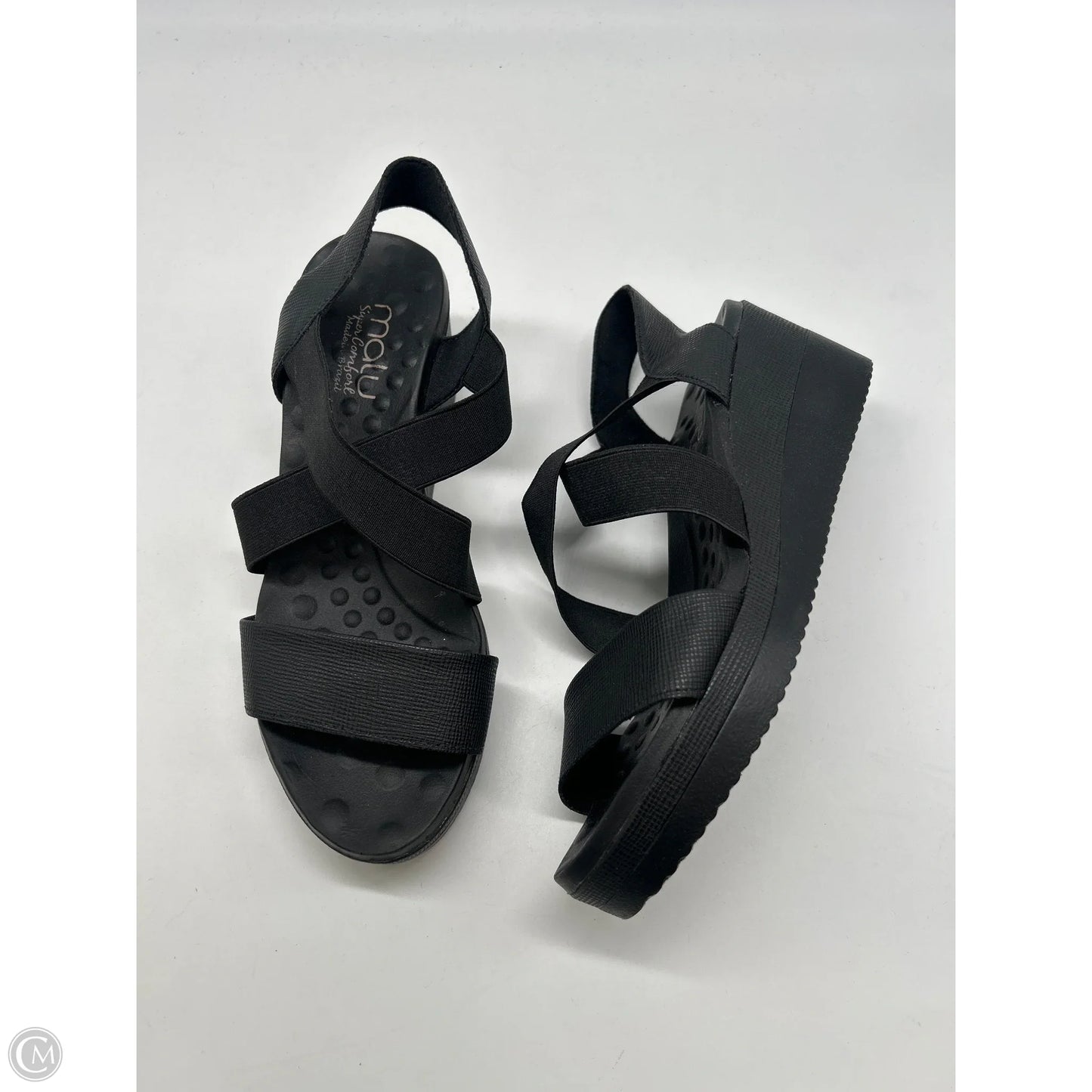 Shoes Heels Wedge By Clothes Mentor In Black, Size: 8