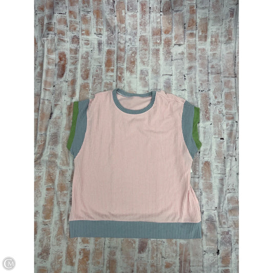 Top Short Sleeve By Clothes Mentor In Pink, Size: Xl