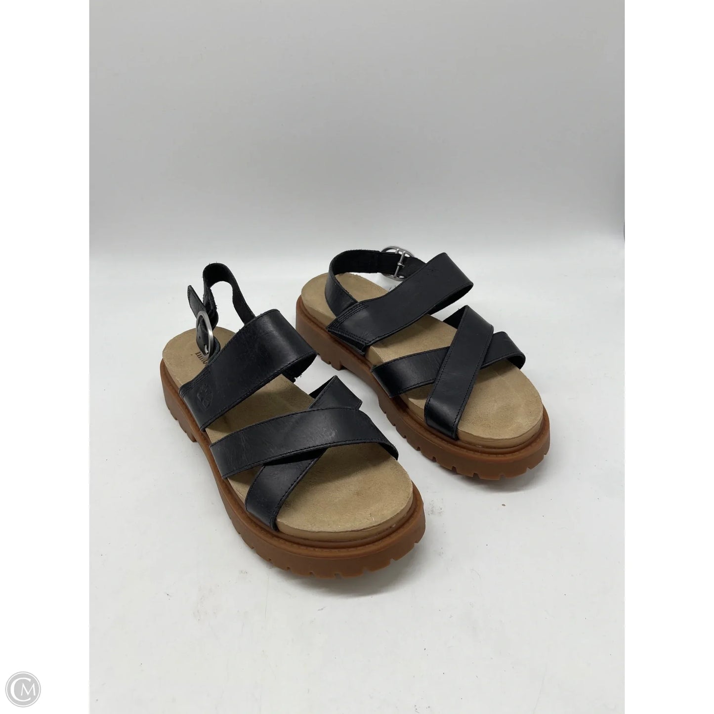 Sandals Flats By Timberland In Black & Brown, Size: 7