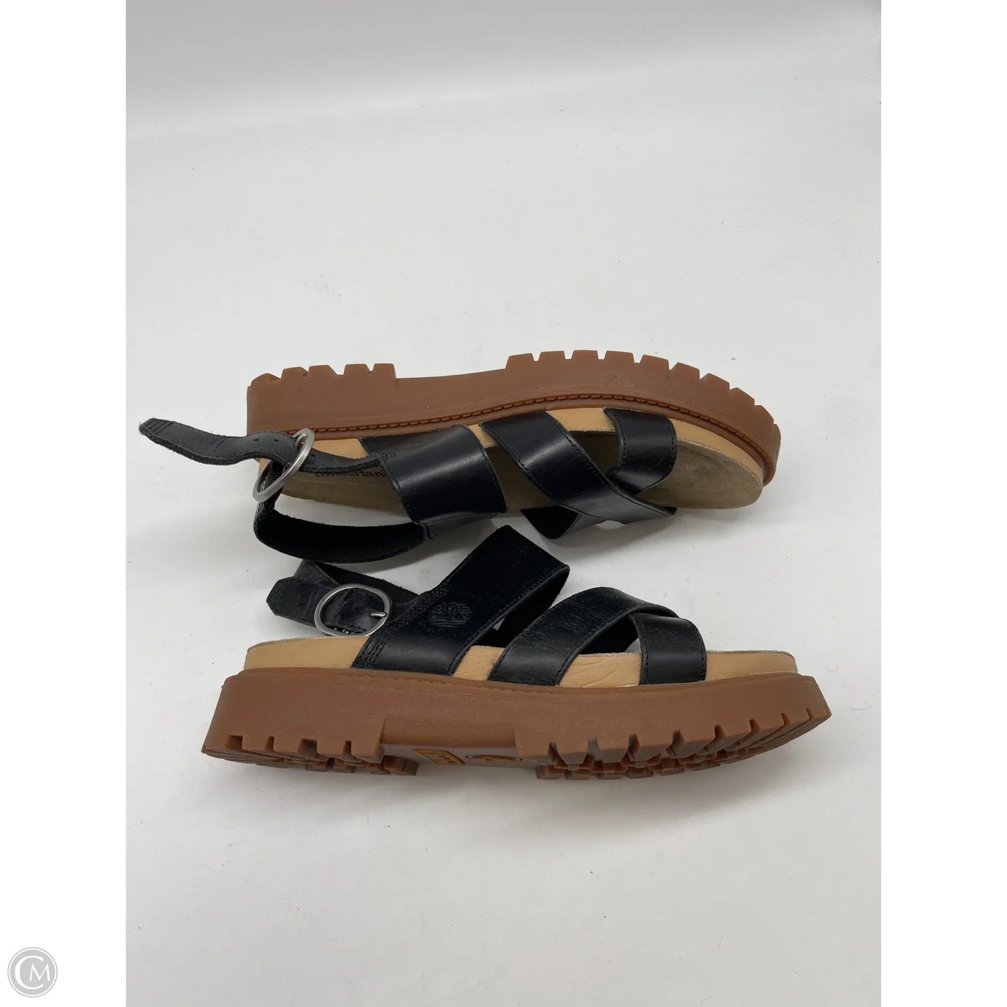 Sandals Flats By Timberland In Black & Brown, Size: 7