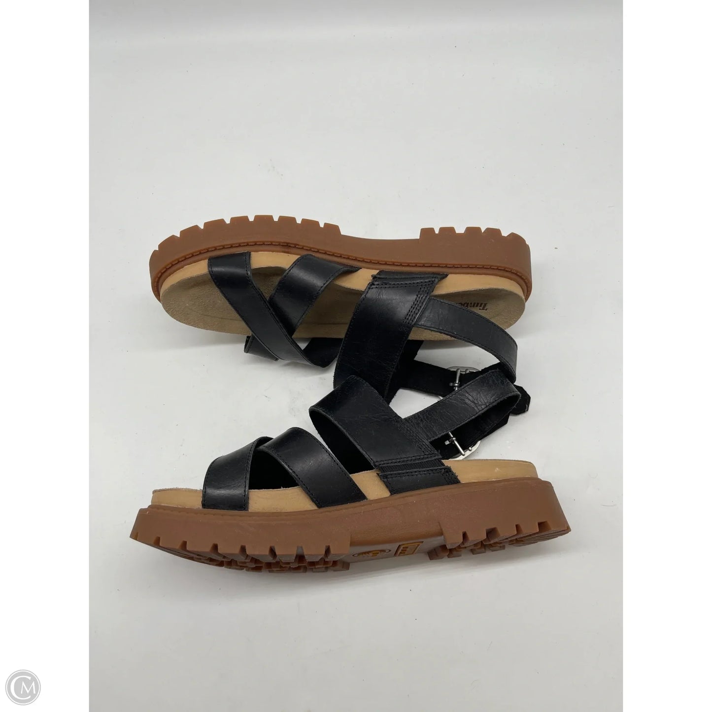 Sandals Flats By Timberland In Black & Brown, Size: 7