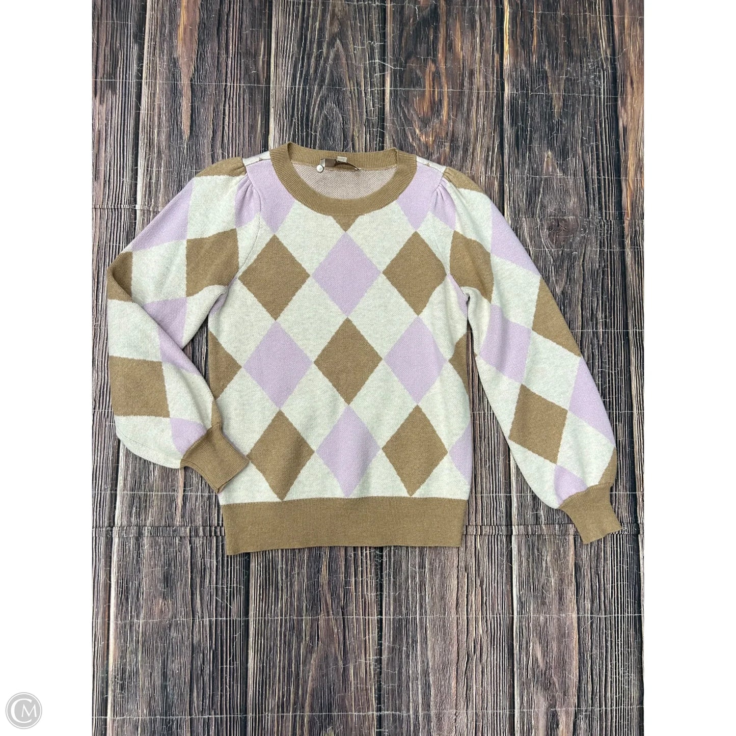 Sweater By Loft In Checkered Pattern, Size: Xs