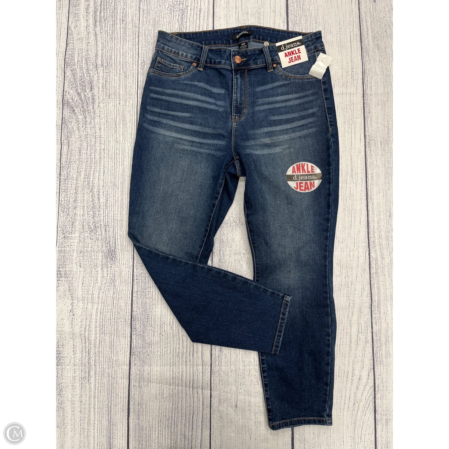 Jeans Straight By D Jeans In Blue Denim, Size: 16