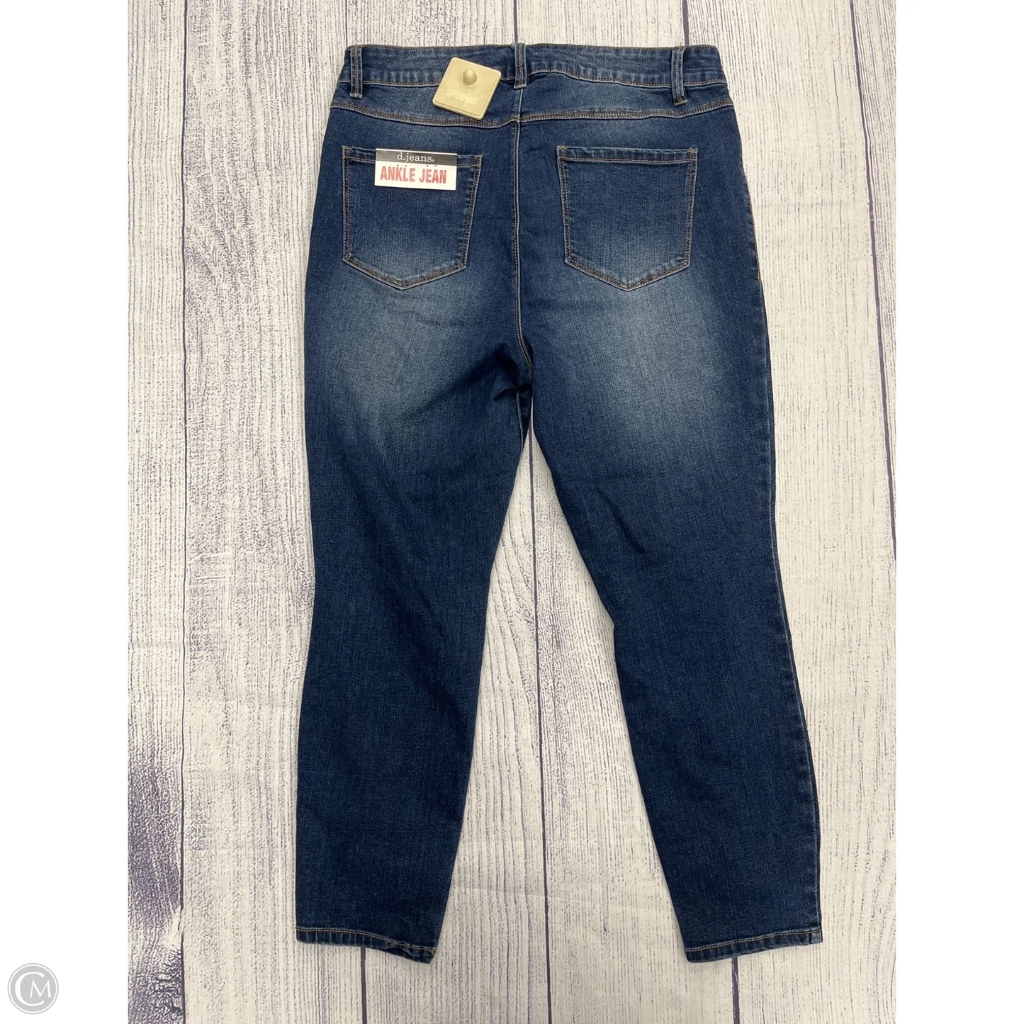 Jeans Straight By D Jeans In Blue Denim, Size: 16