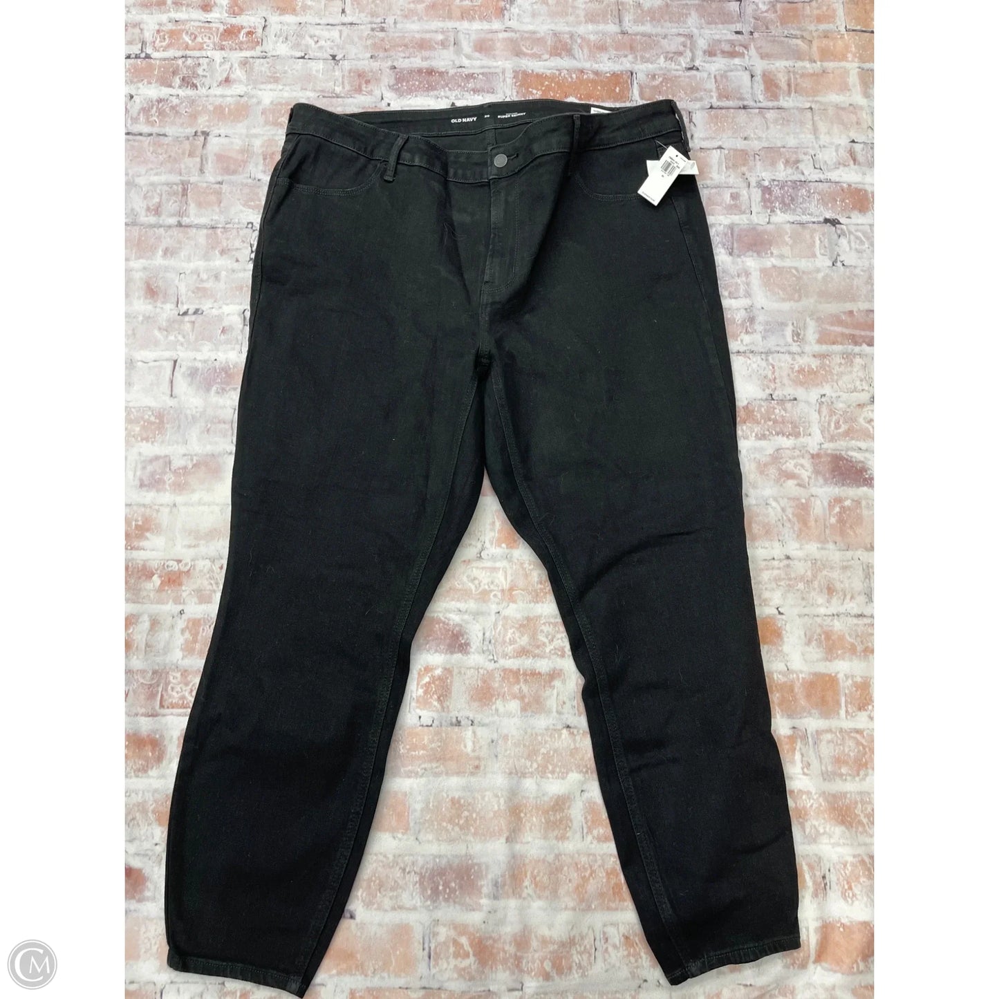 Jeans Skinny By Old Navy In Black Denim, Size: 20