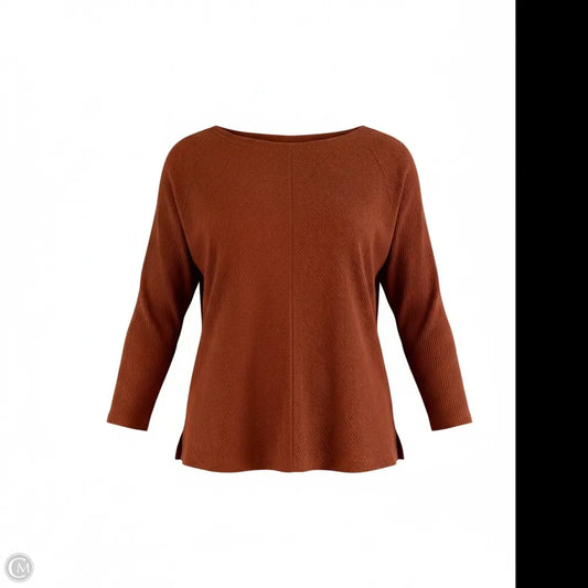 Top Long Sleeve By Ava & Viv In Orange, Size: 3x