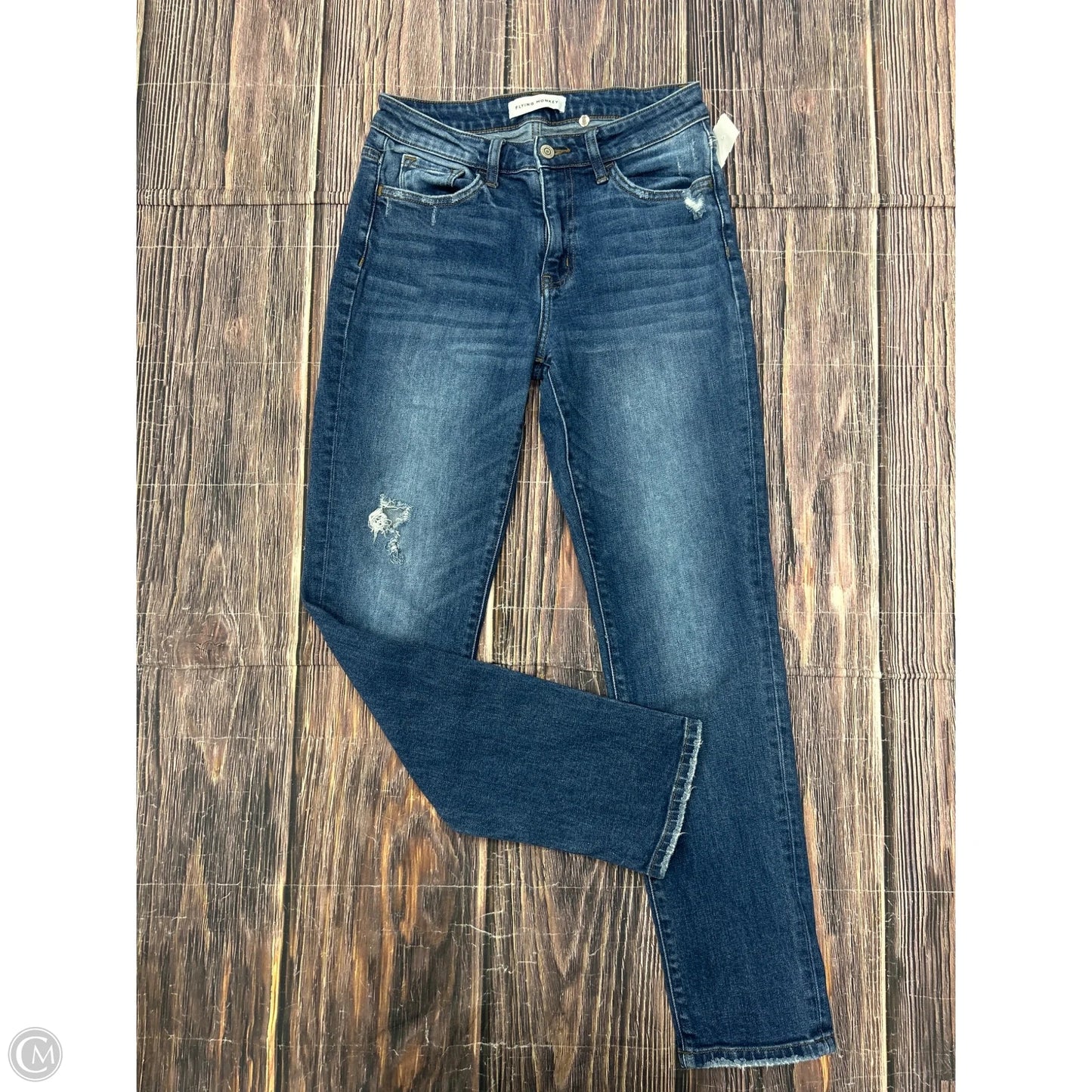 Jeans Skinny By Flying Monkey In Blue Denim, Size: 4