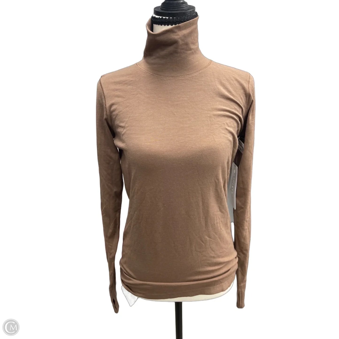 Top Long Sleeve By Athleta In Brown, Size: M