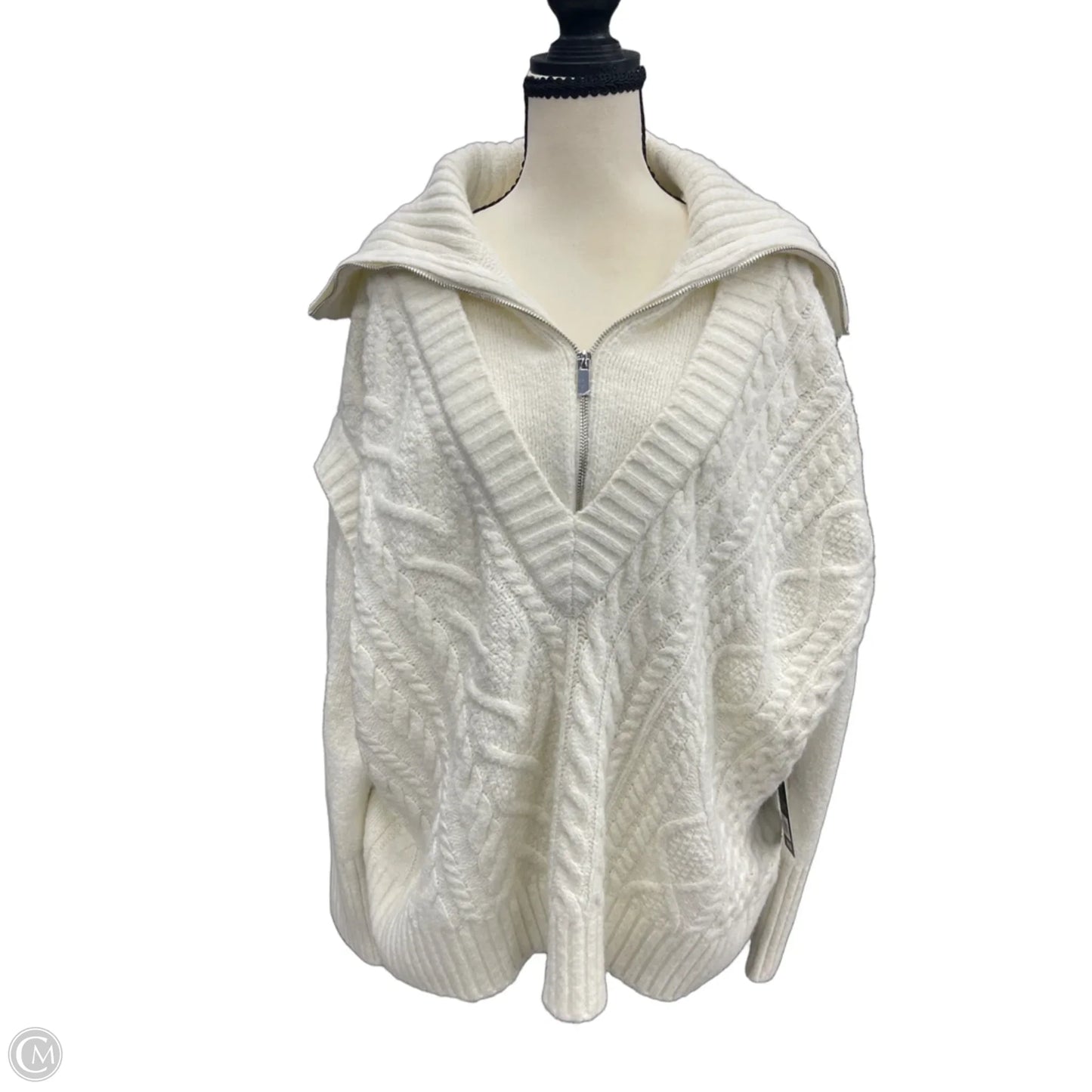Sweater By Simply Vera In Cream, Size: Xl