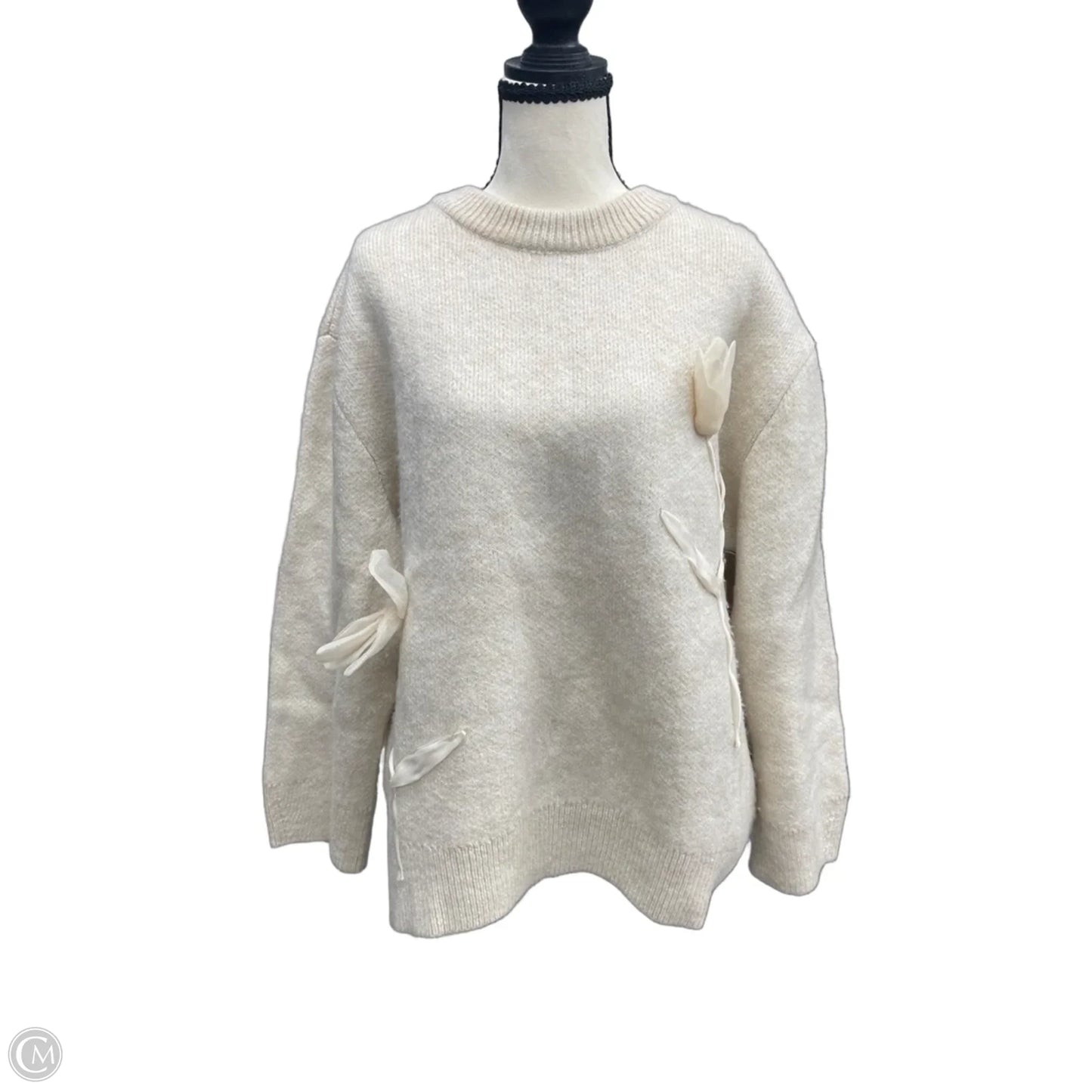 Sweater By Anthropologie In Tan, Size: L