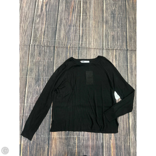 Top Long Sleeve Basic By Zara In Black, Size: S
