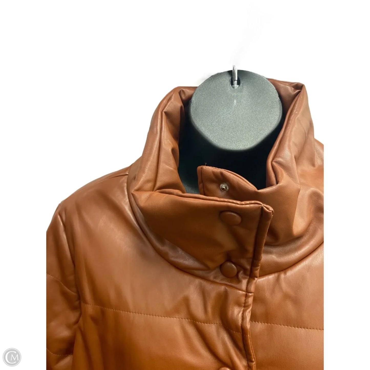 Jacket Puffer & Quilted By Pomander Place In Brown, Size: Xl