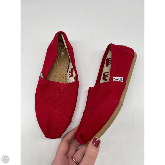 Shoes Flats By Toms In Red, Size: 6.5