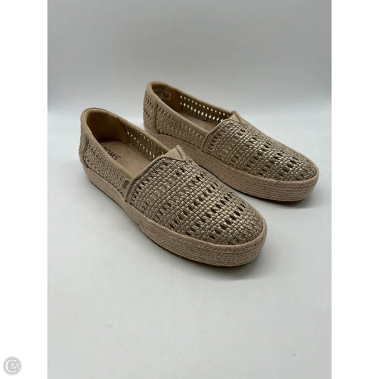 Shoes Flats By Toms In Gold, Size: 12