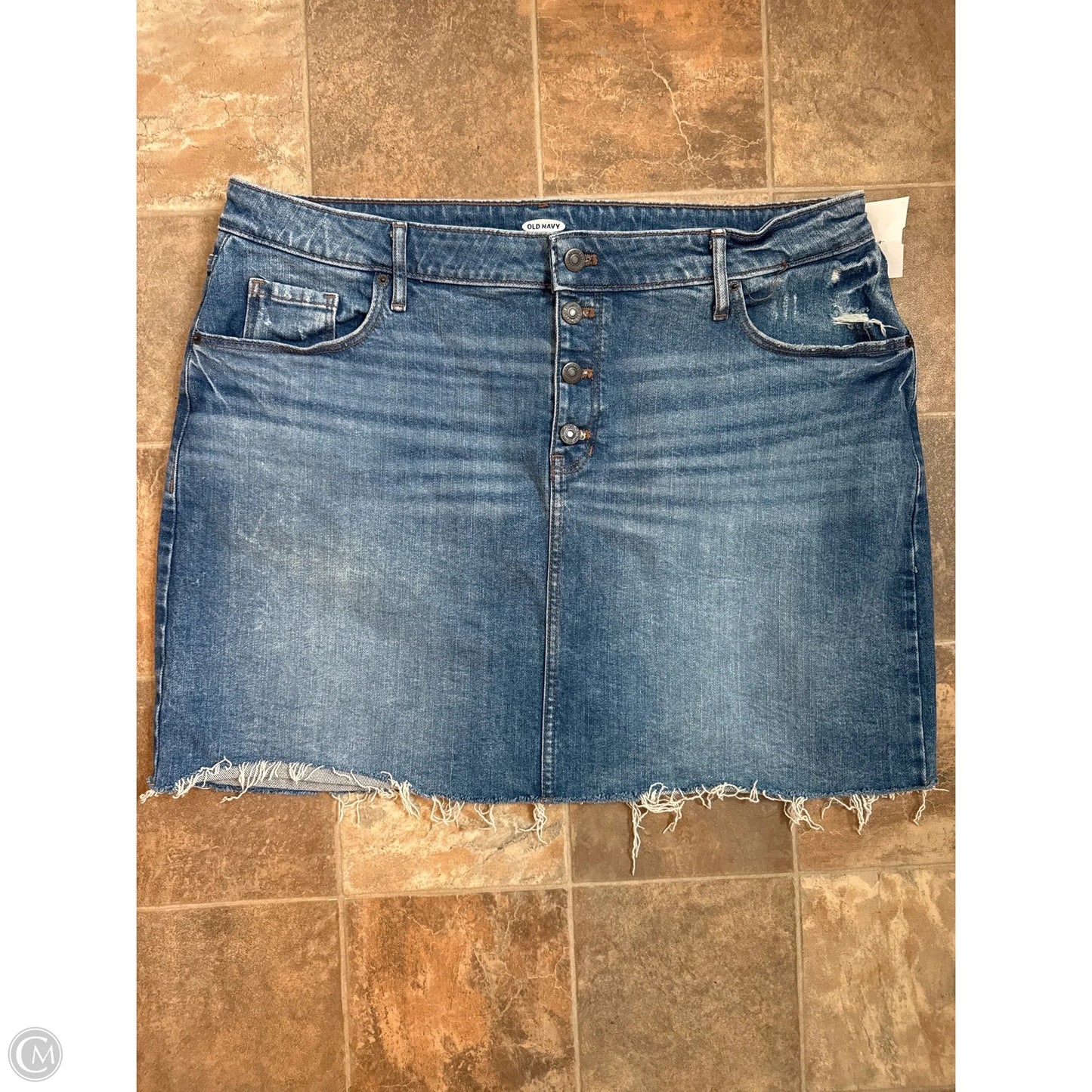 Skirt Mini & Short By Old Navy In Blue Denim, Size: 18
