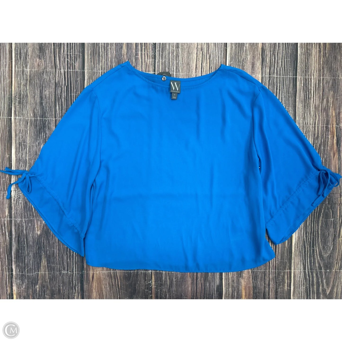 Top 3/4 Sleeve By Worthington In Blue, Size: S