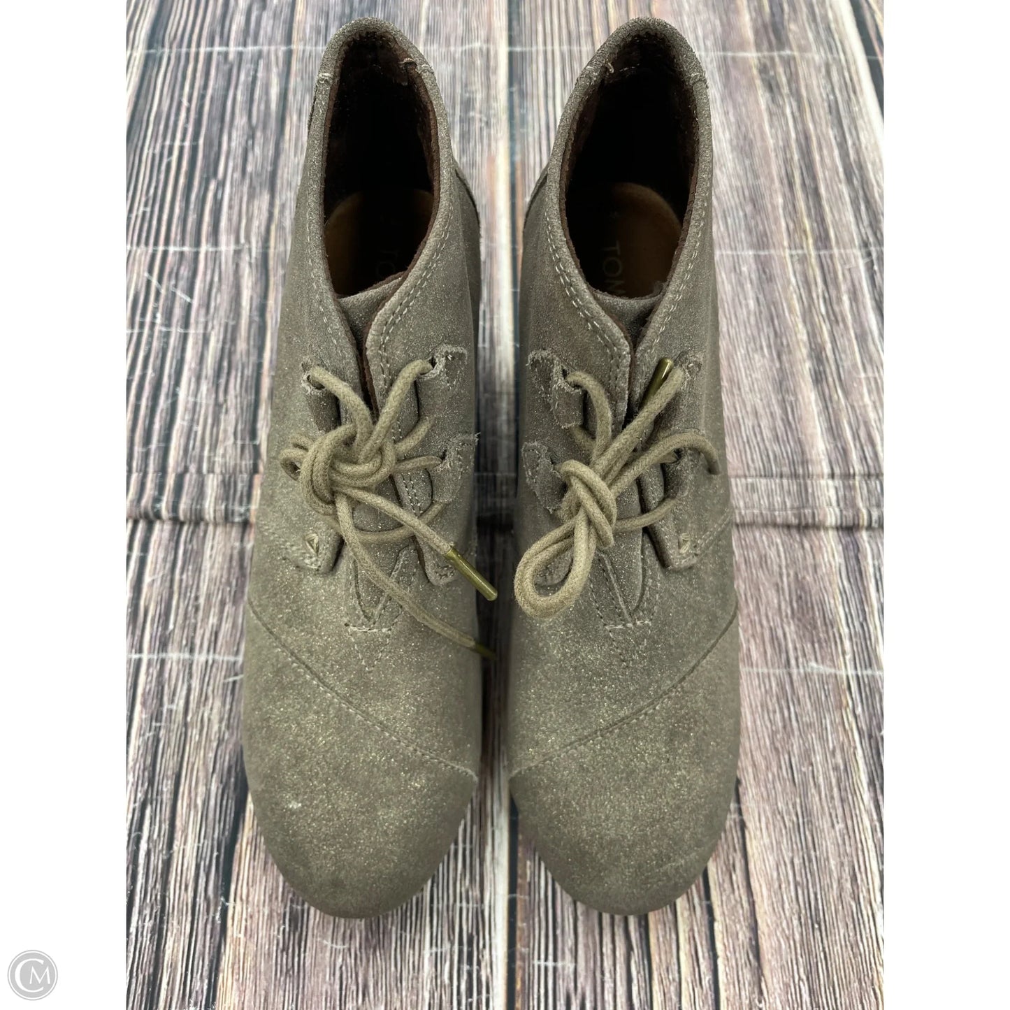 Shoes Heels Wedge By Toms In Brown, Size: 9.5