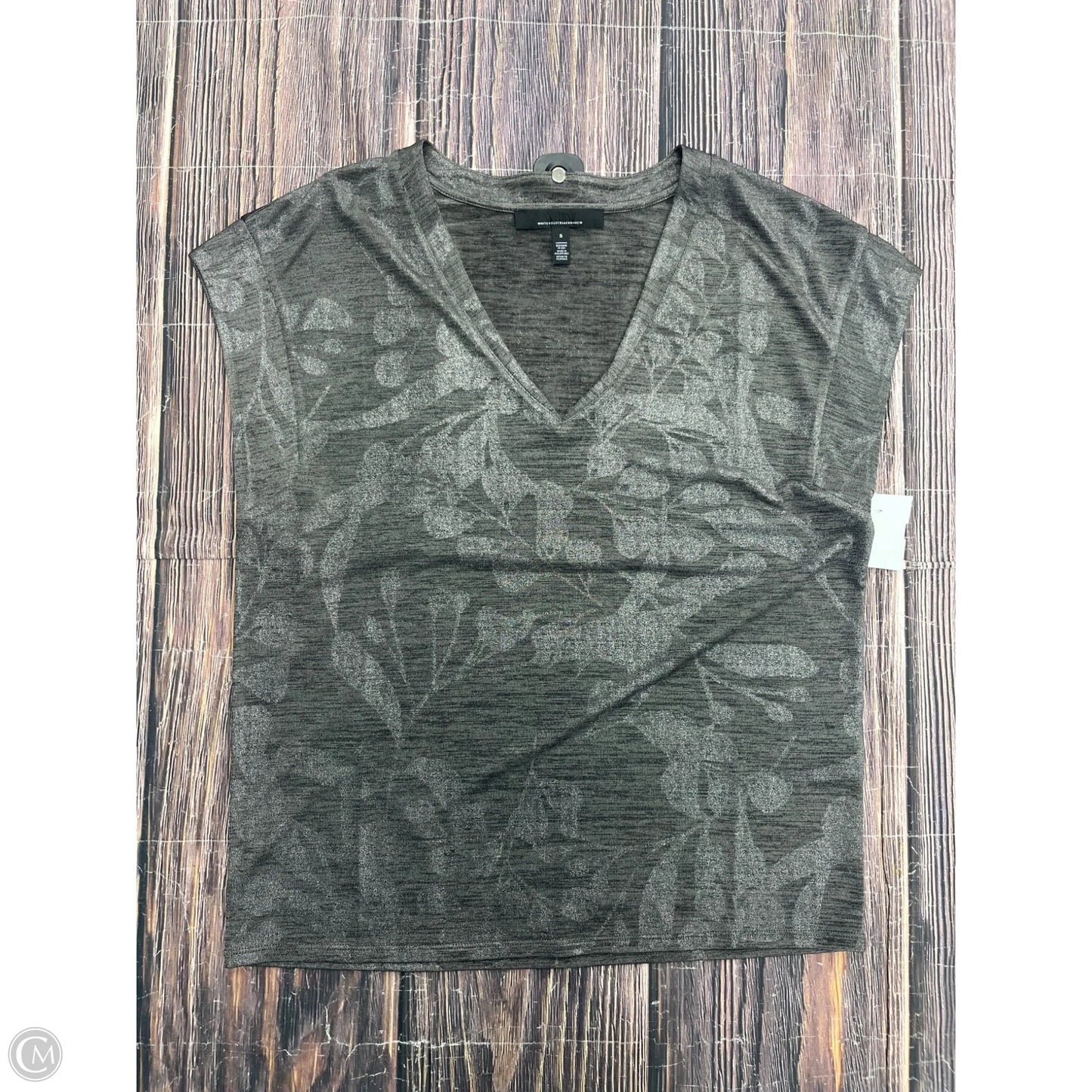 Top Short Sleeve By White House Black Market In Grey, Size: S