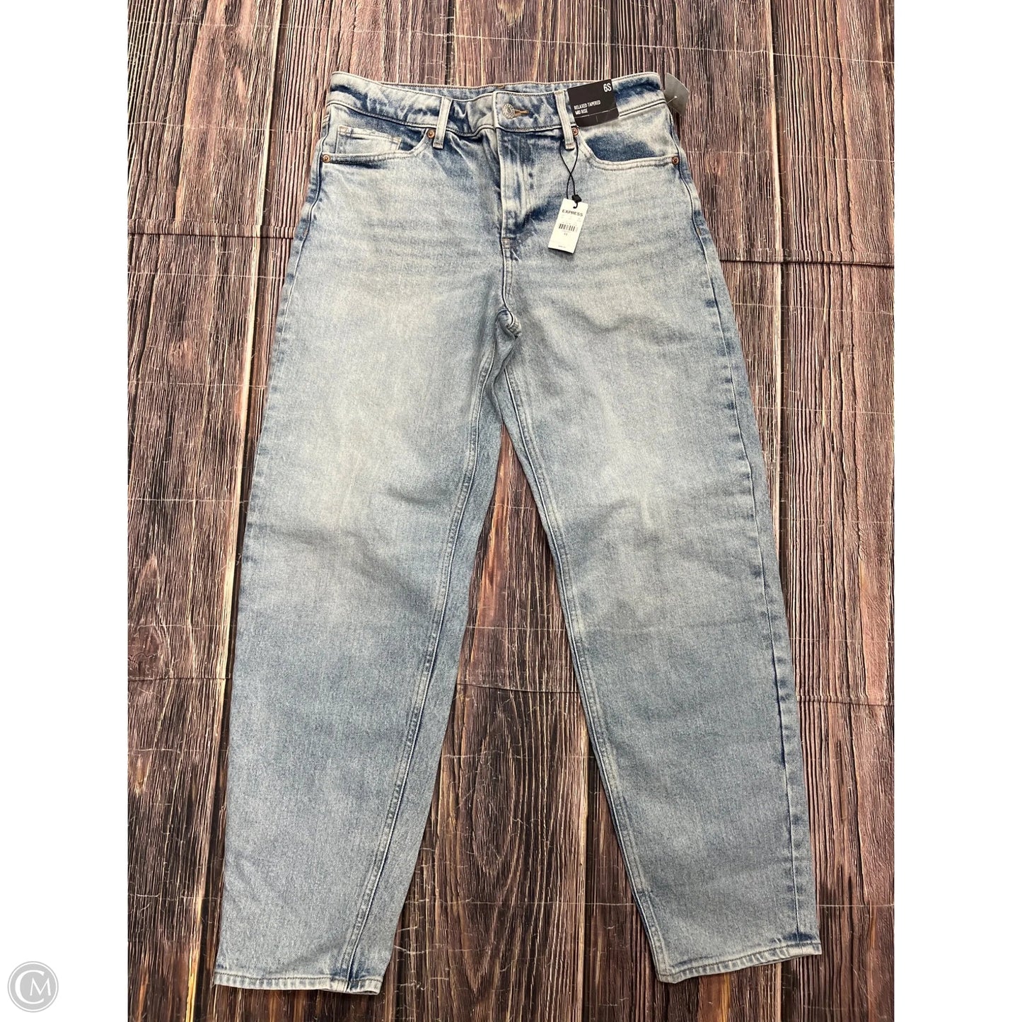 Jeans Boot Cut By Express In Blue Denim, Size: 6S