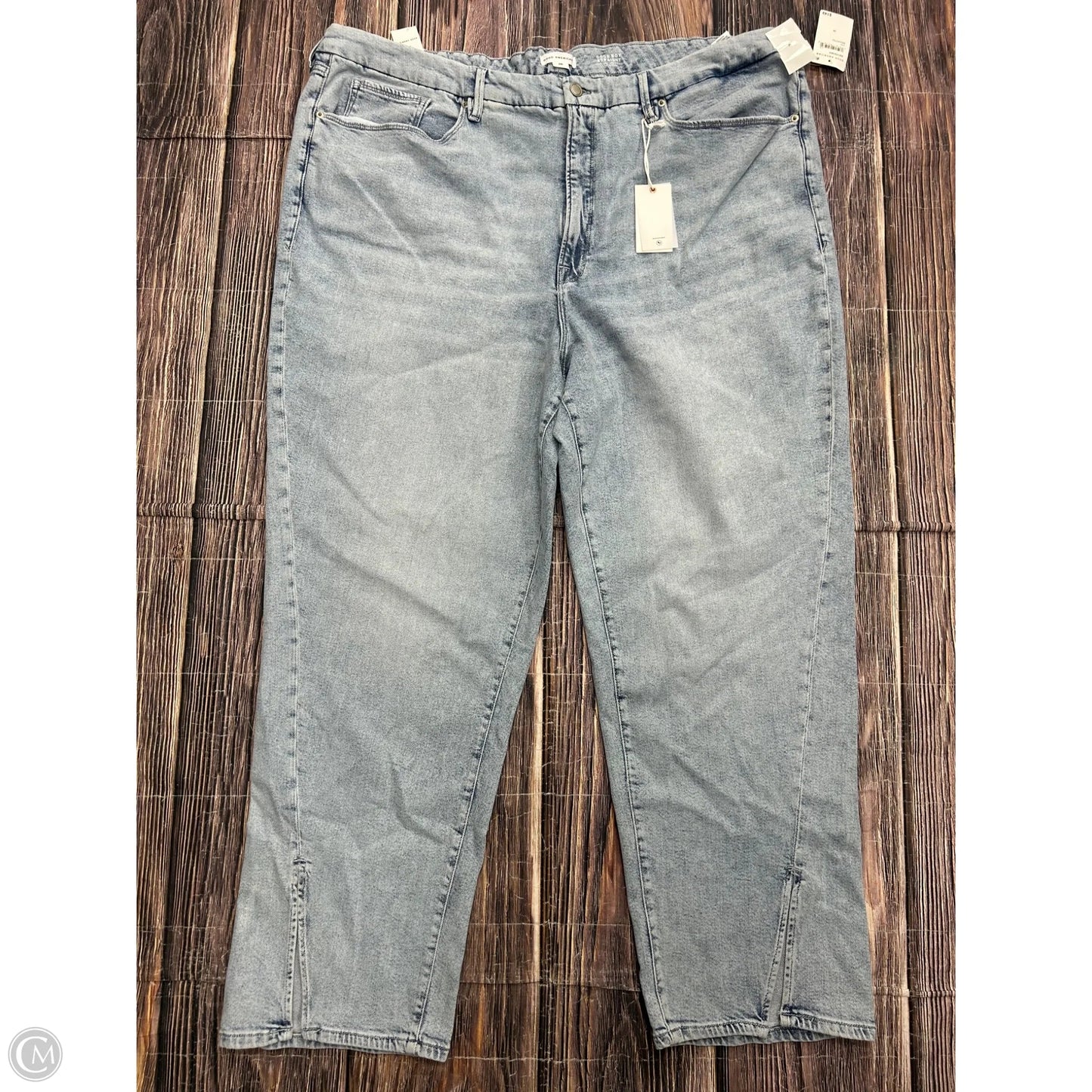 Jeans Straight By Good American In Blue Denim, Size: 28