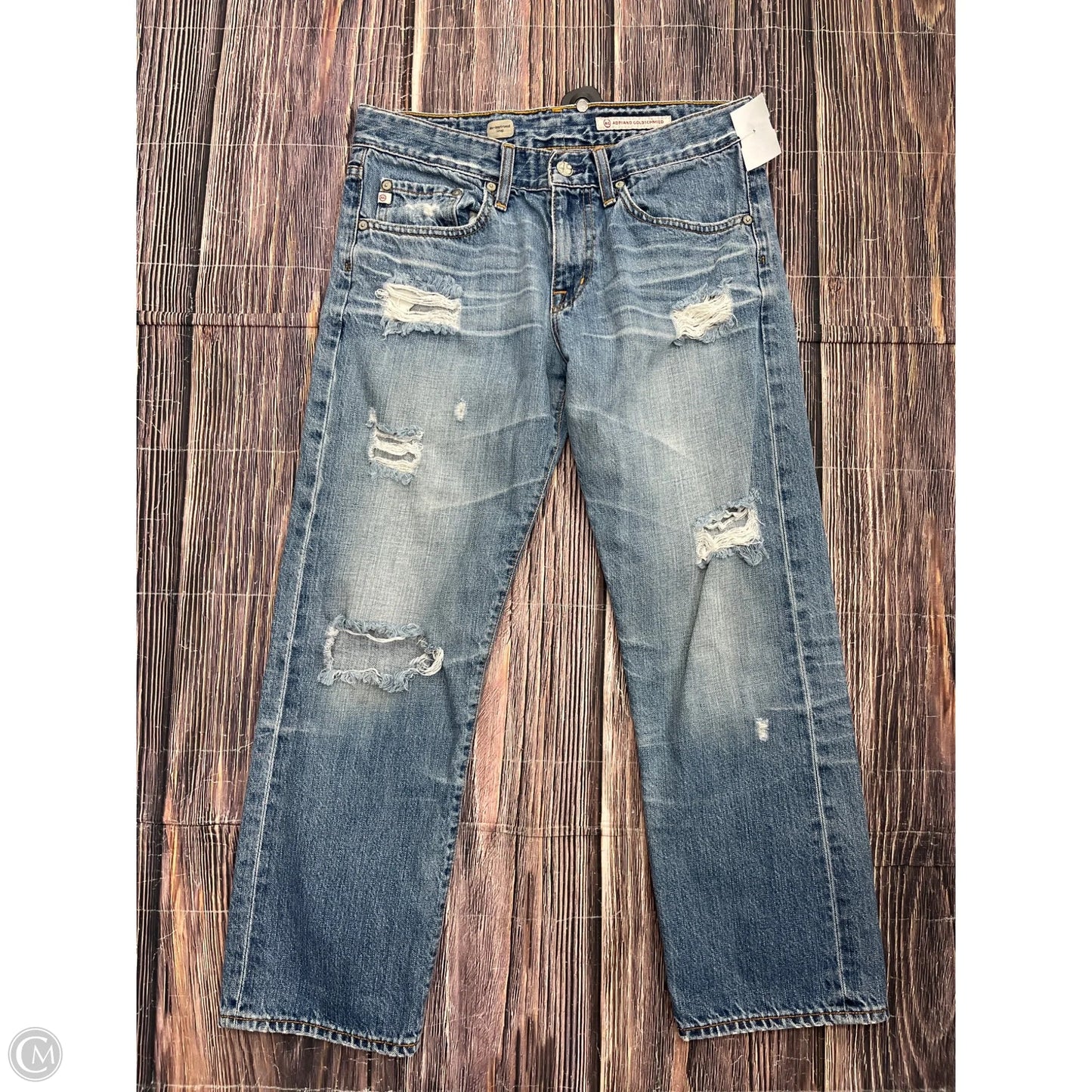 Jeans Boyfriend By Adriano Goldschmied In Blue Denim, Size: 4