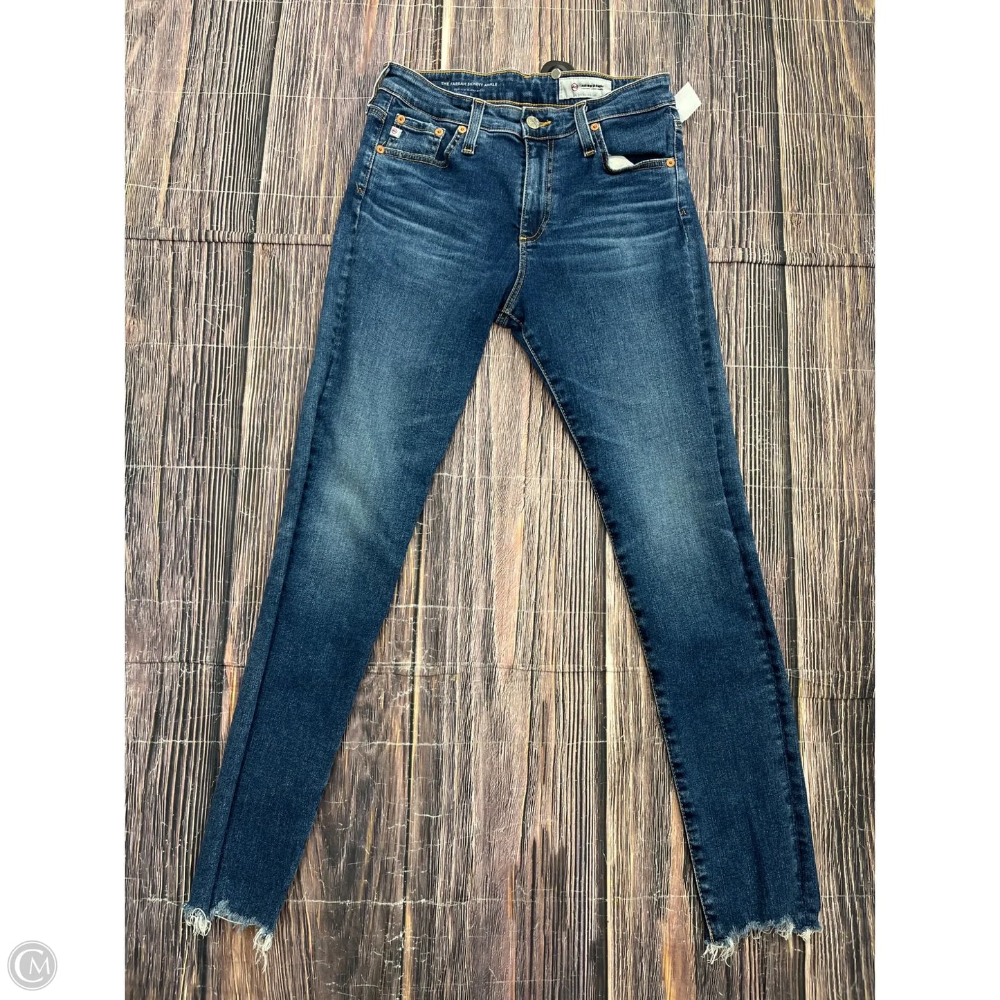 Jeans Skinny By Adriano Goldschmied In Blue Denim, Size: 4