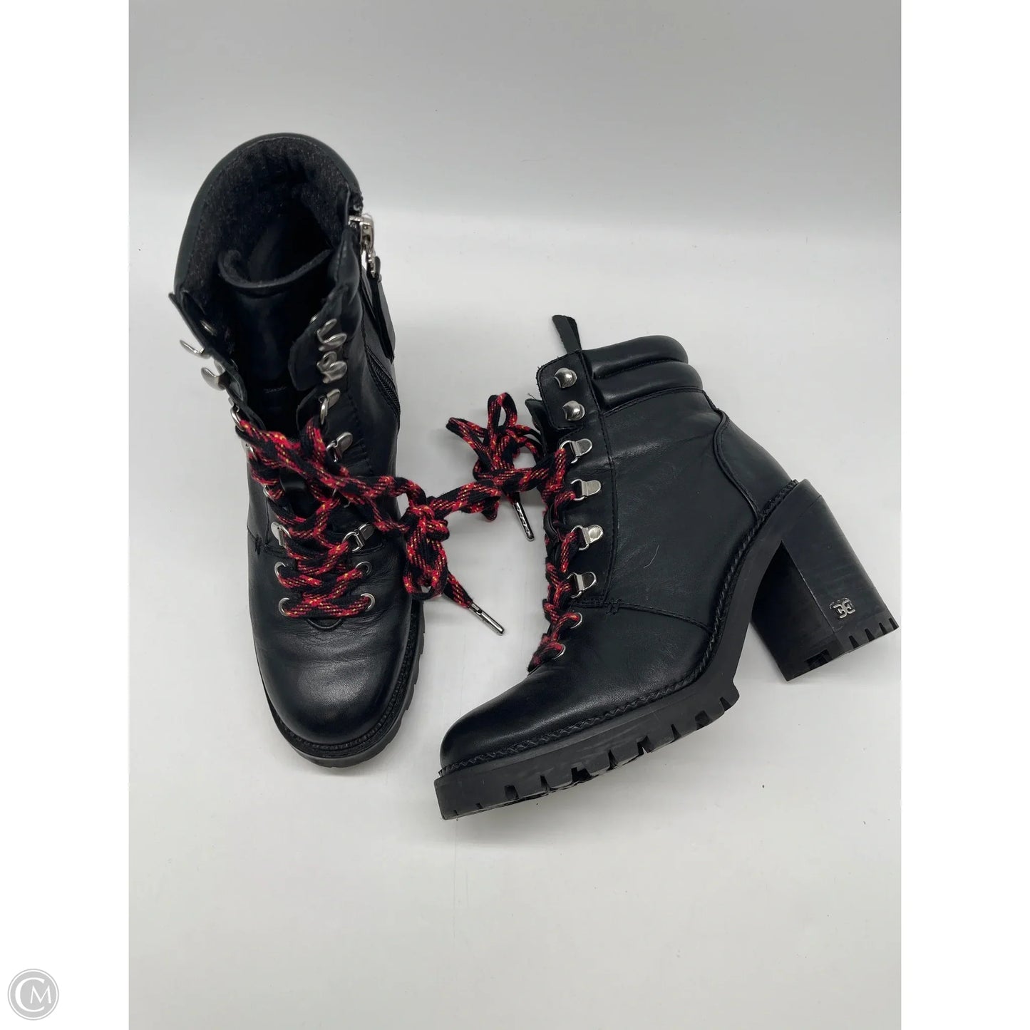 Boots Ankle Heels By Sam Edelman In Black, Size: 6.5