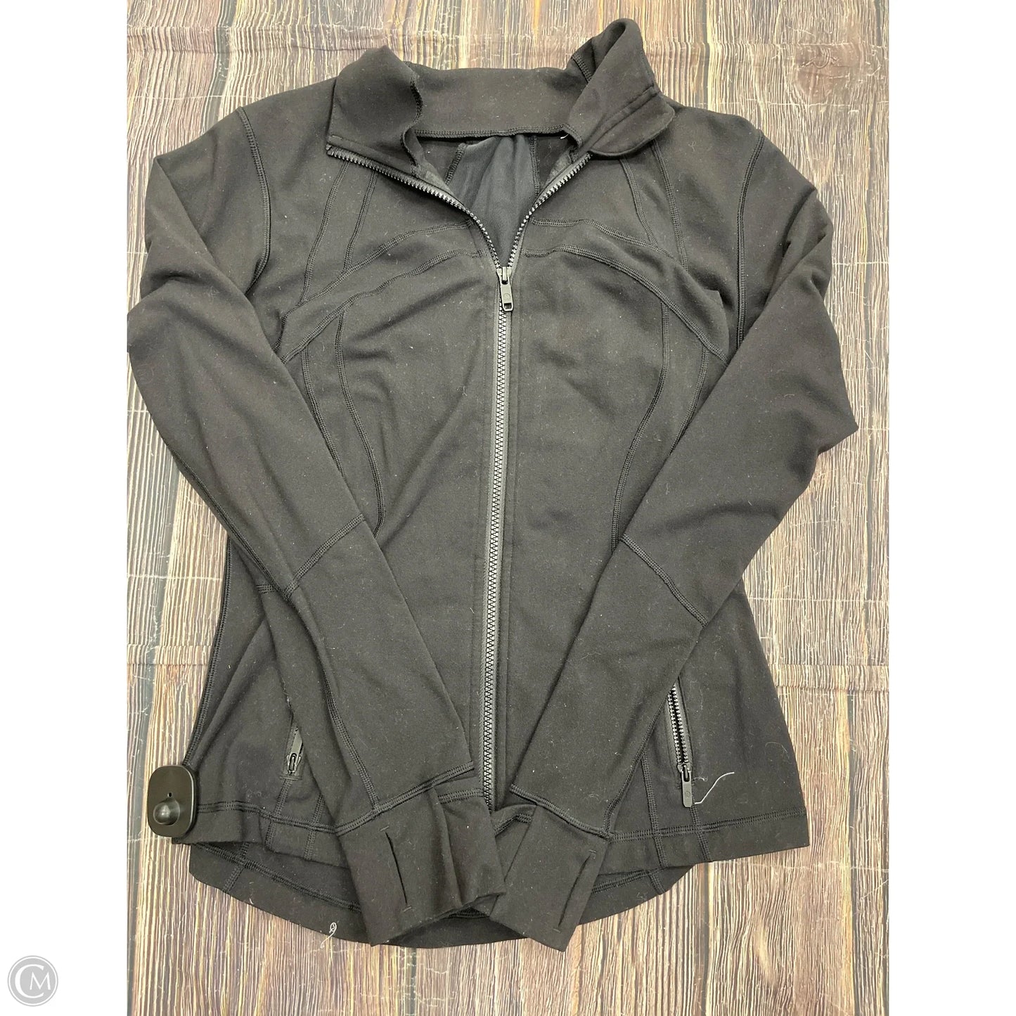 Athletic Jacket By Lululemon In Black, Size: 10