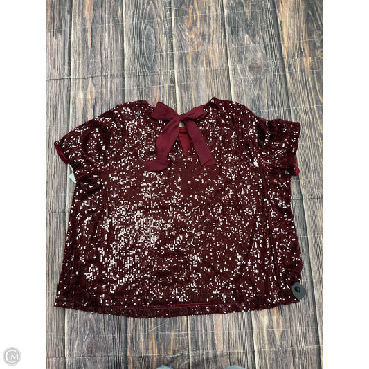 Top Short Sleeve By Nine West In Red, Size: 4x