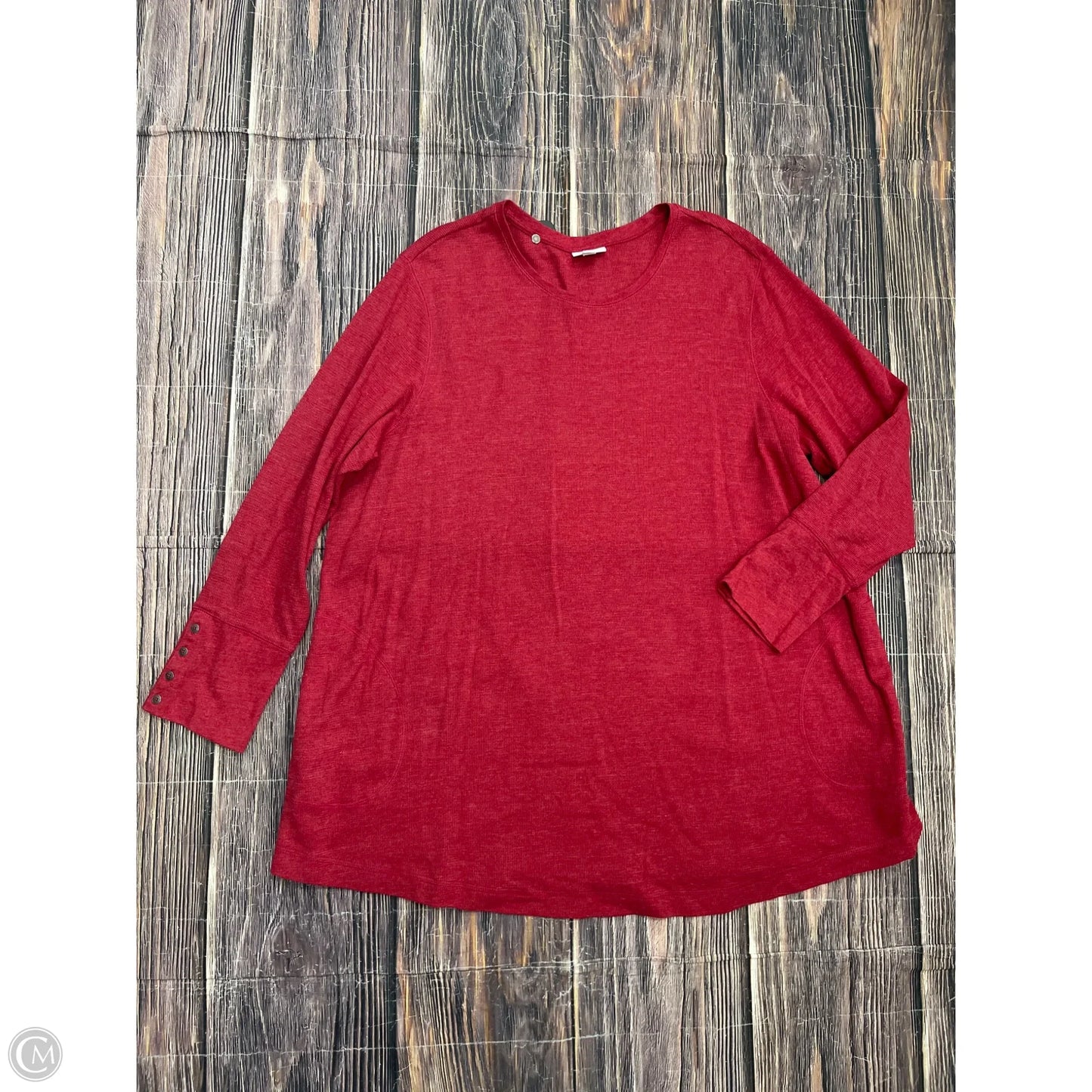Top Long Sleeve By J. Jill In Red, Size: 3x