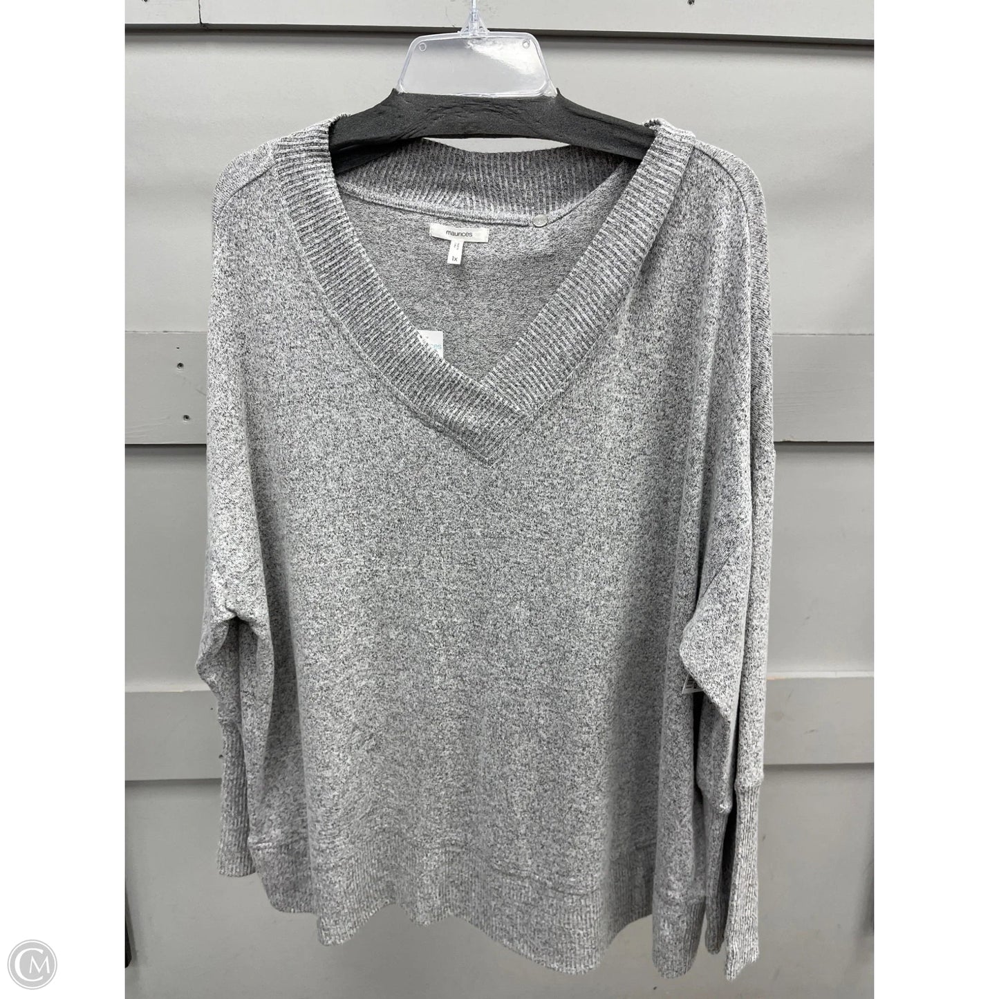 Sweater By Maurices In Grey, Size: 1x