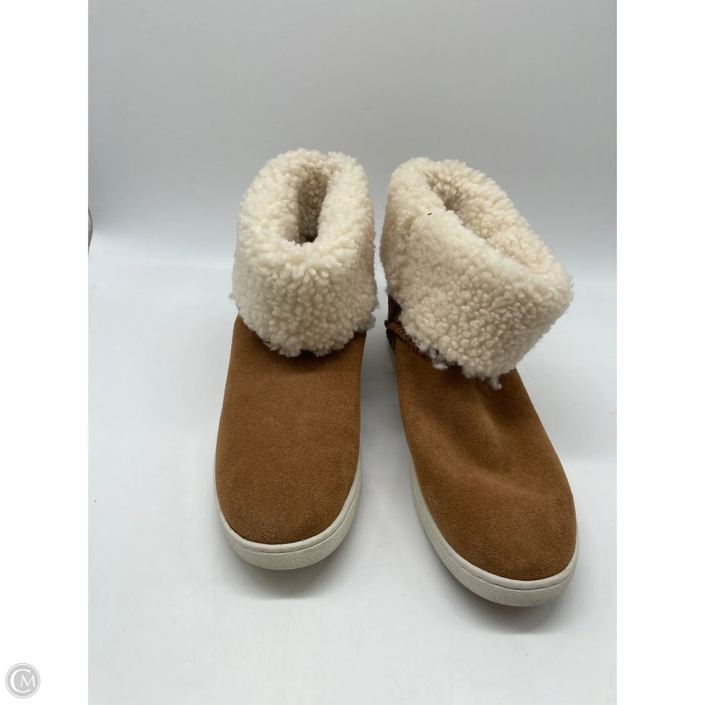 Boots Designer By Ugg In Brown, Size: 9