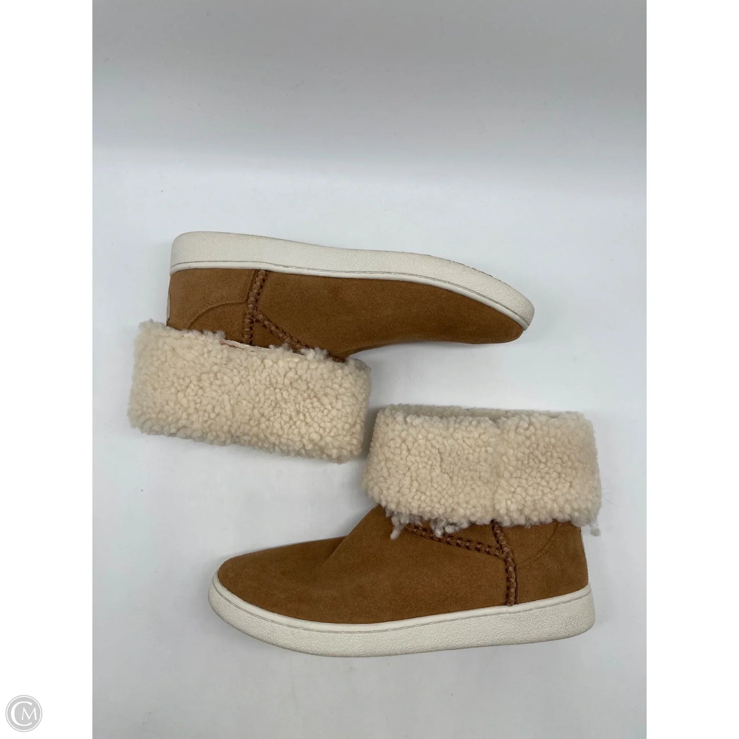 Boots Designer By Ugg In Brown, Size: 9