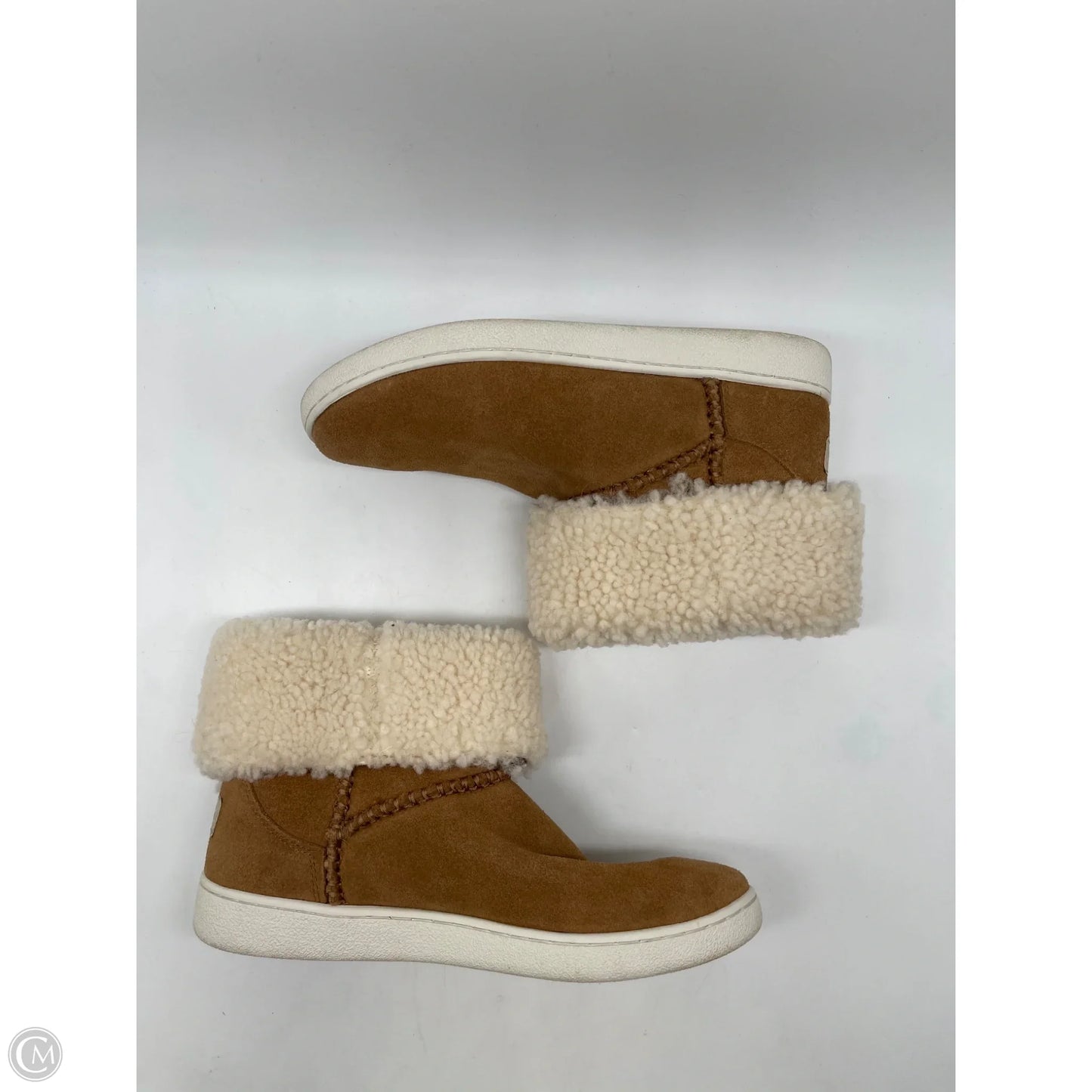 Boots Designer By Ugg In Brown, Size: 9