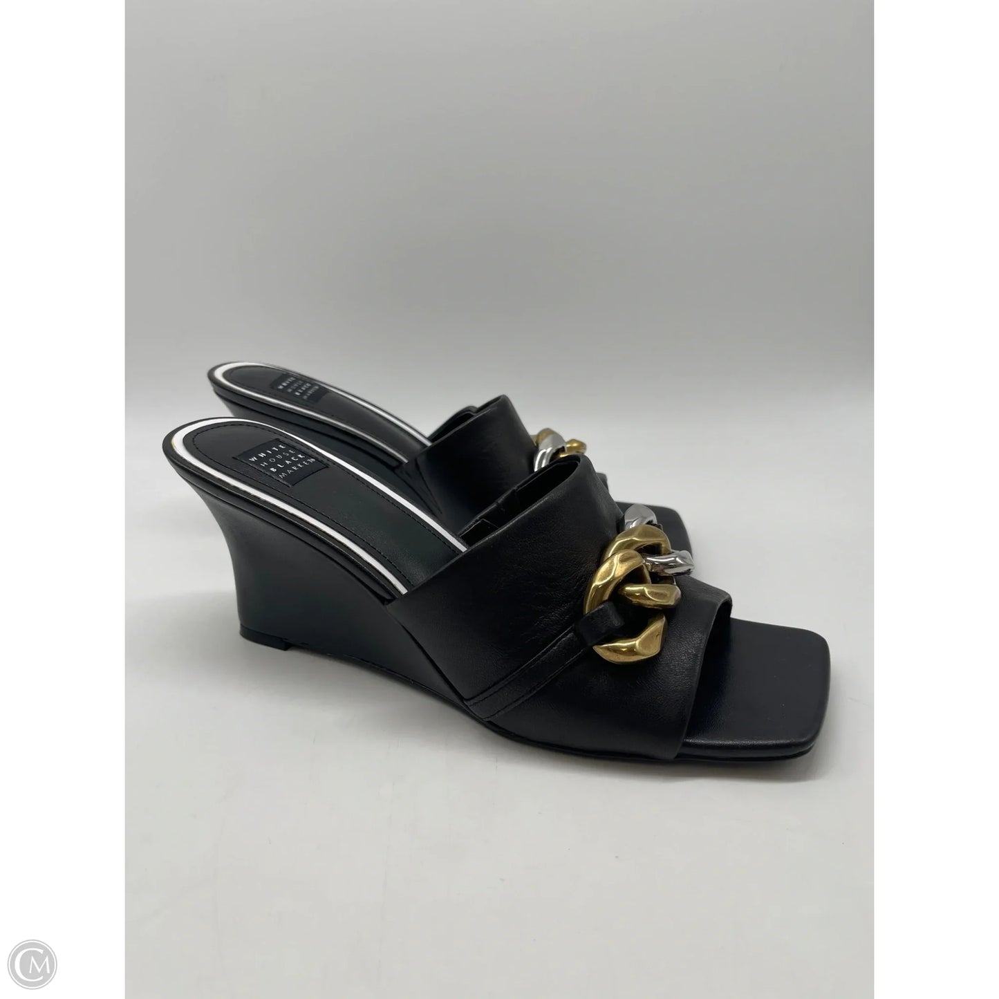 Sandals Heels Block By White House Black Market In Black, Size: 8.5