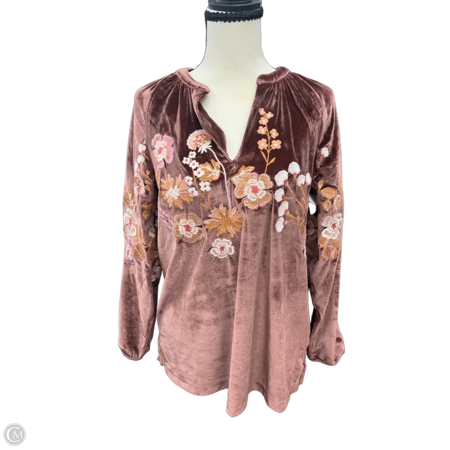 Top Long Sleeve By Spartina In Brown, Size: S