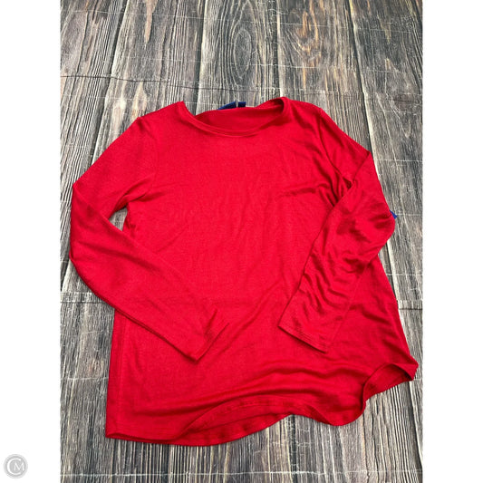Top Long Sleeve By Apt 9 In Red, Size: L