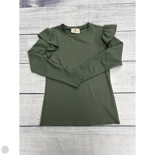 Top Long Sleeve By Betseys Boutique Shop In Green, Size: M
