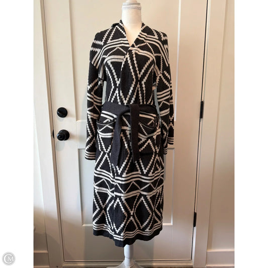 Sweater Cardigan By Elan In Grey, Size: S