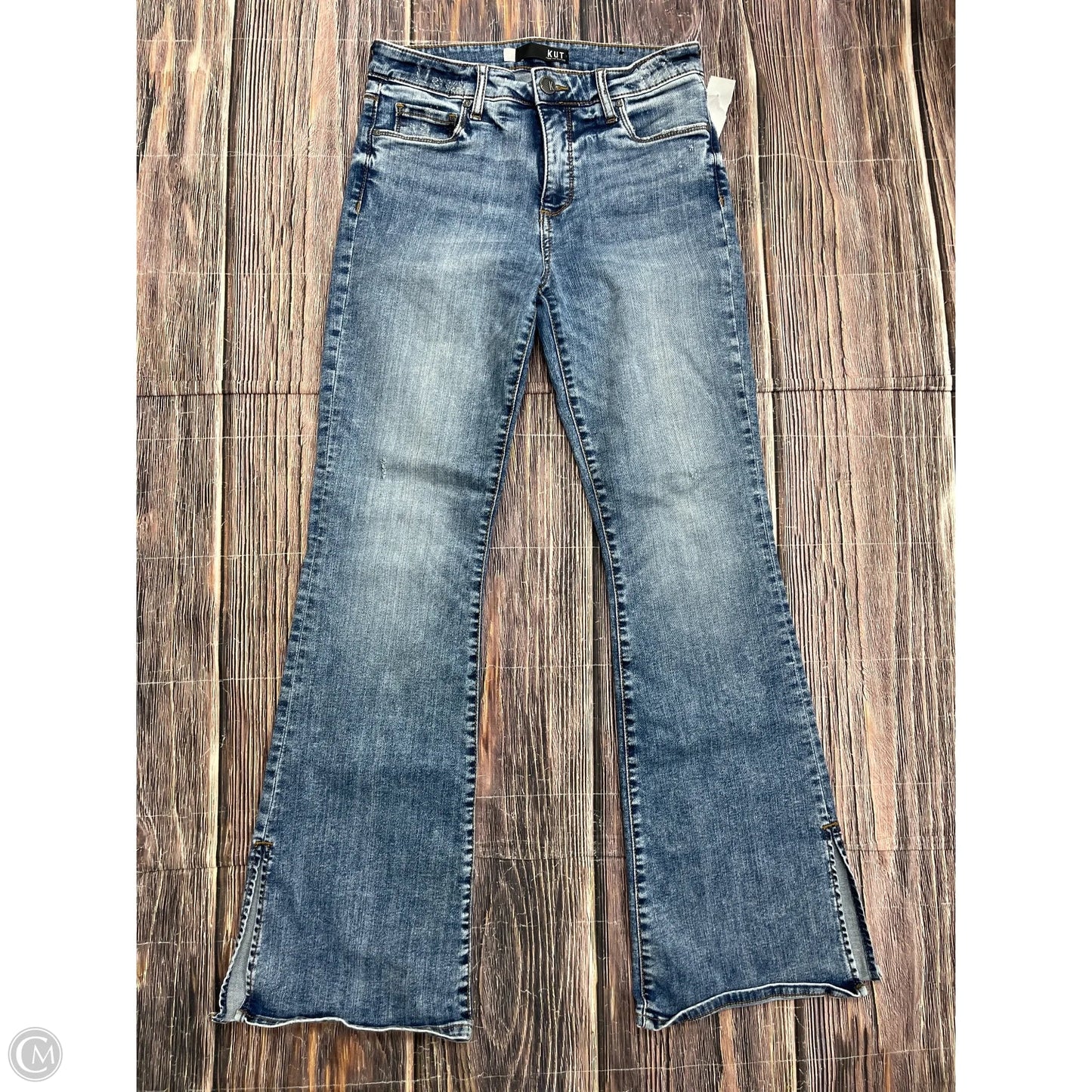 Jeans Wide Leg By Kut In Blue Denim, Size: 4